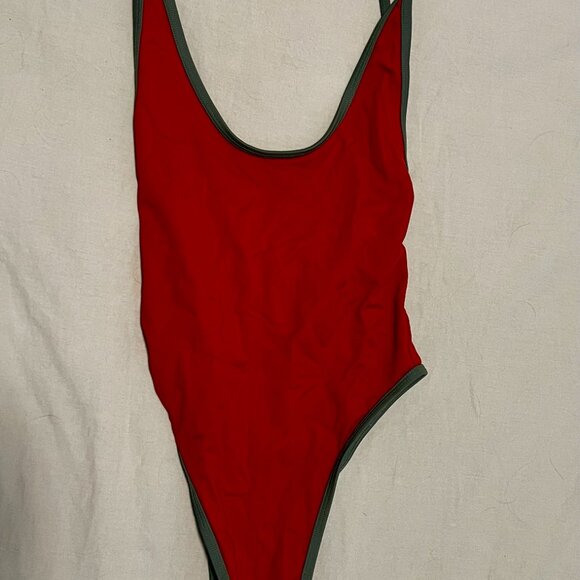 Soso Swim Round Neck Swimsuit (Tangerine) - Picture 5 of 9